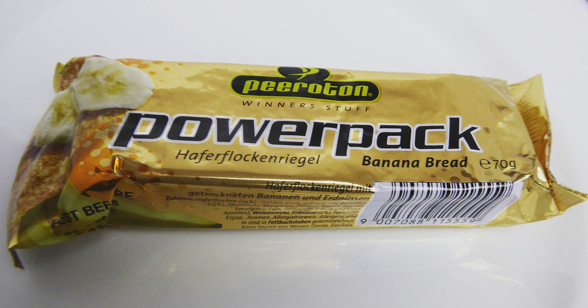 Powerpack Haferflockenriegel Banana Bread