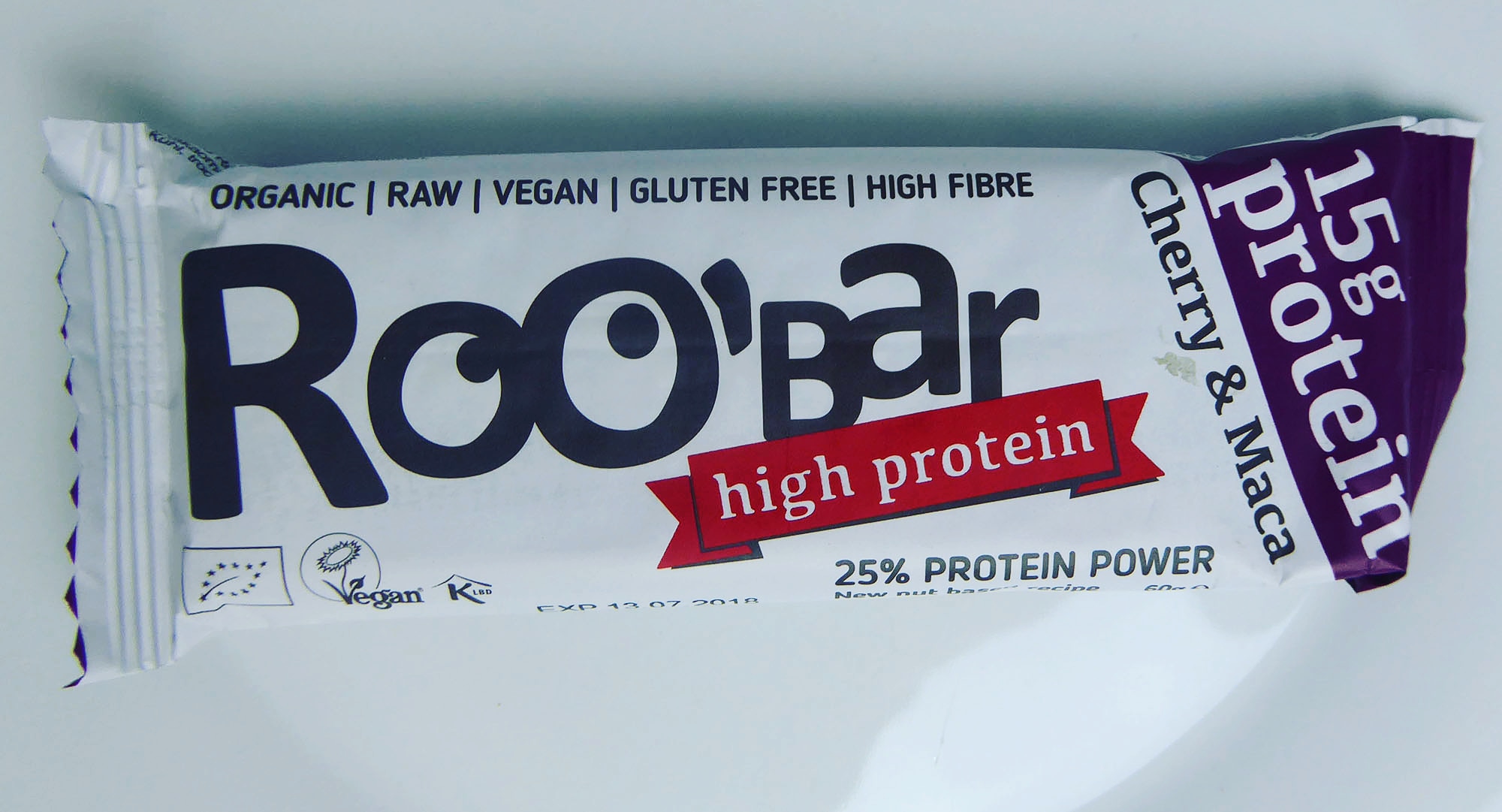 Roobar Proteinriegel Organic Raw Vegan Gluten Free High Fibre